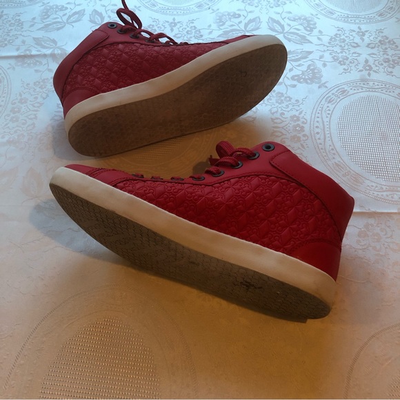 Miggy Vintage Red High-Top Sneakers Men’s Size 9 Lace-Up Life-Style Casual Shoes - Picture 3 of 16